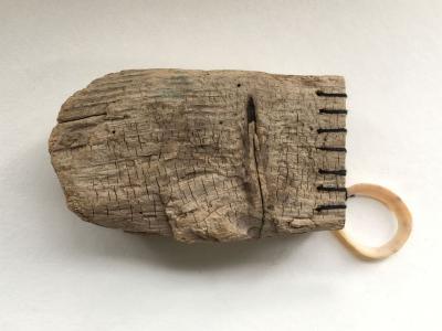 Driftwood book back cover, coptic bound